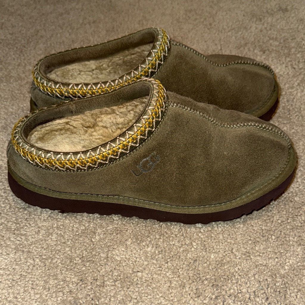 Ugg Khaki Suede Slip-On Shoes
